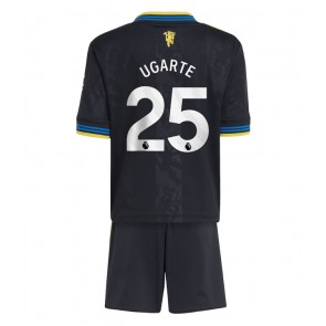 Manchester United Manuel Ugarte #25 Tredjetrøje Børn 2025-26 Kortærmet (+ Korte bukser)